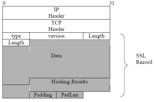 Figure 1: Packet Format of SSL Record